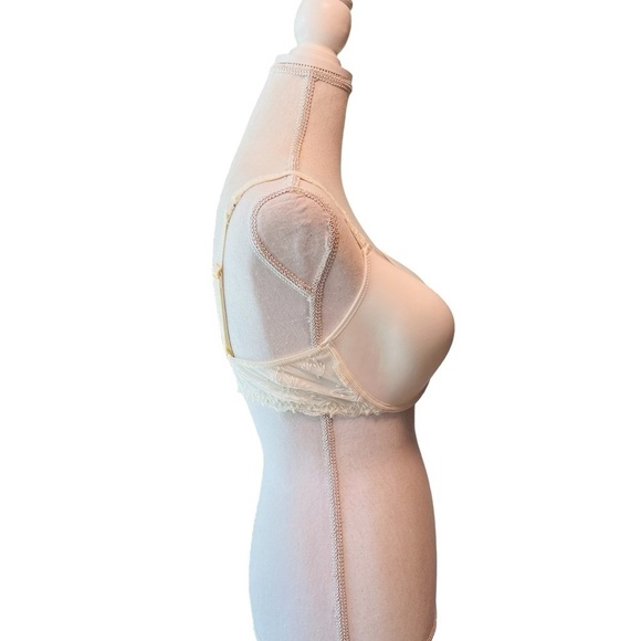 CHANTELLE IVORY MULTI-POSITION BRA SIZE 34F PRETTY LACE ON STRAPS NWT - Picture 4 of 12